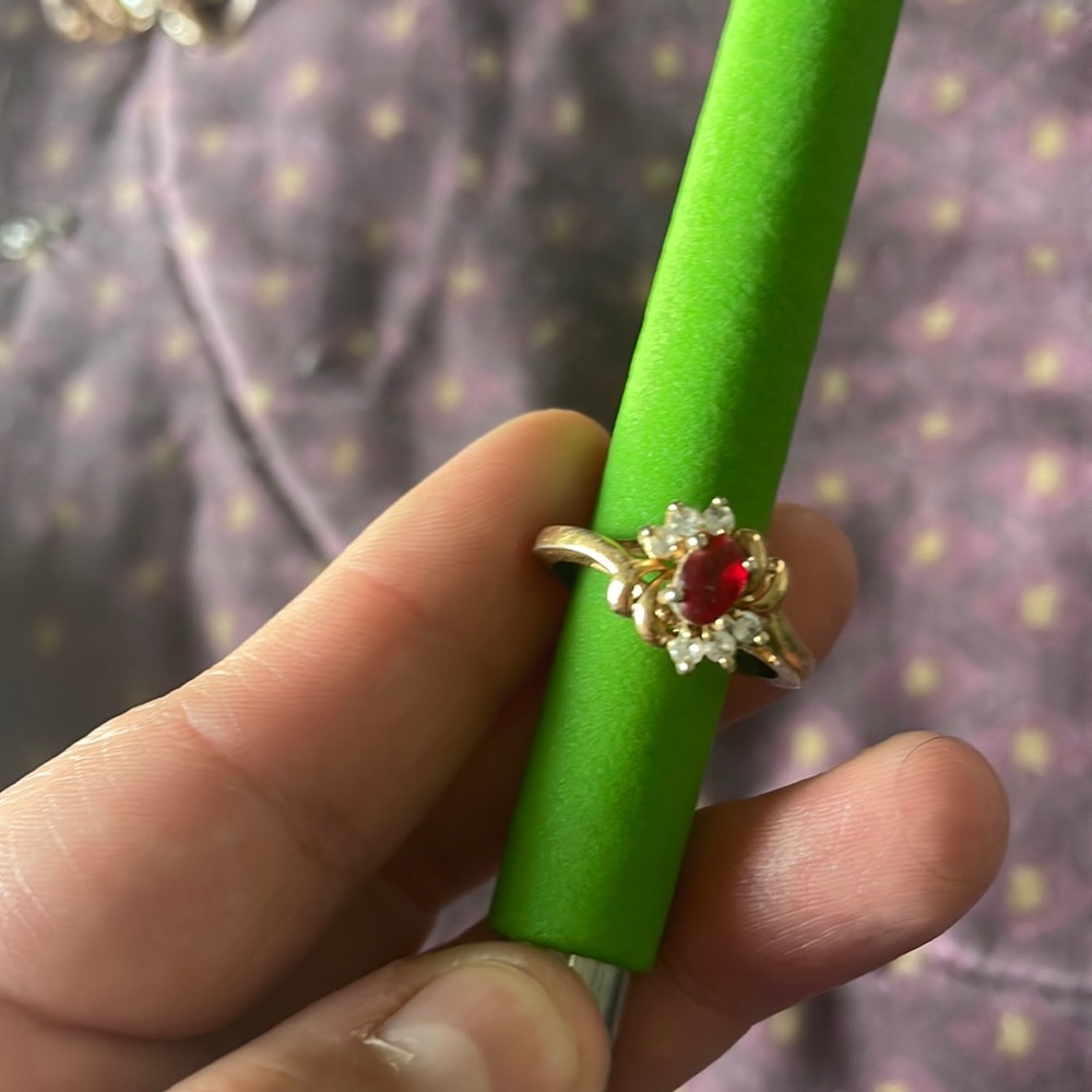 Ruby/diamond ring